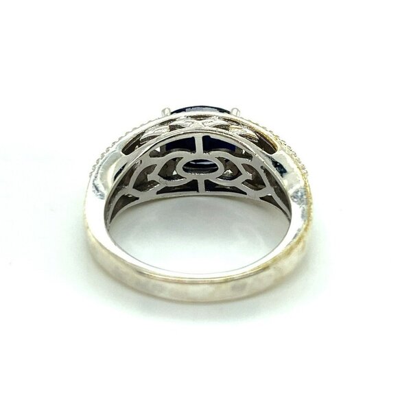 Designer Sterling Silver & 3.75ctw Oval Sapphire Size 8.5 Ring! 17 - Picture 5 of 6